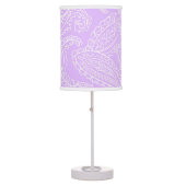 Lilac and White Paisley Table Lamp (Front)