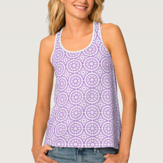 Lilac and White Pattern Women's Tank Top