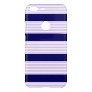 Lilac and white stripes pattern with navy blue uncommon google pixel XL case