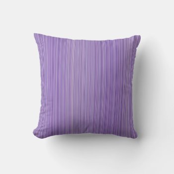 Lilac And White Thin Stripes Throw Pillow by BamalamArt at Zazzle