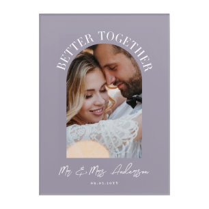 Lilac arch photo wedding announcement gift acrylic print