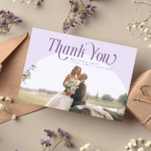 Lilac Arch Wedding Thank you Card