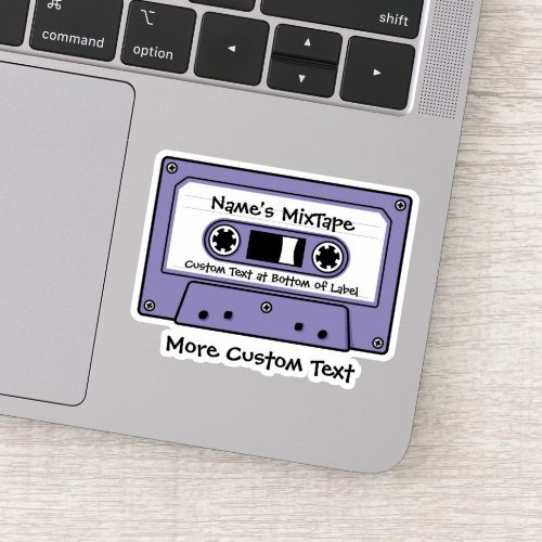 Lilac Audio Cassette Tape Sticker