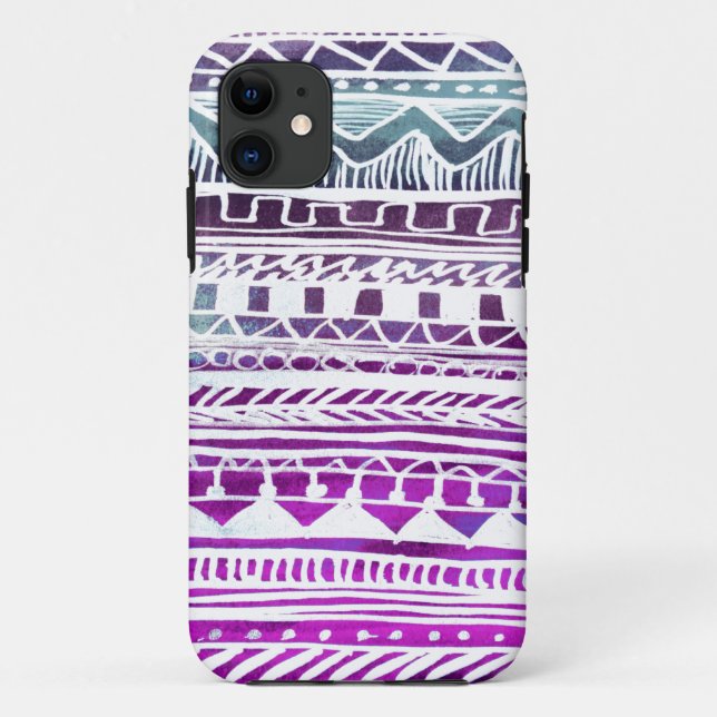 Lilac Aztec Pattern Case-Mate iPhone Case (Back)