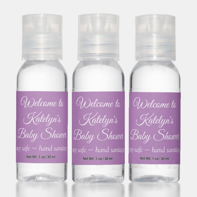Lilac Baby Shower Hand Sanitizer (Set)