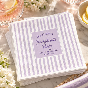 Lilac Bachelorette Party Coastal Chic Napkins