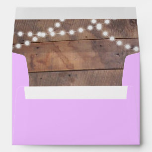 Lilac Barnwood Lights Personalized Envelope