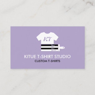 Lilac Black White Colored Shirts Paint Brush Business Card