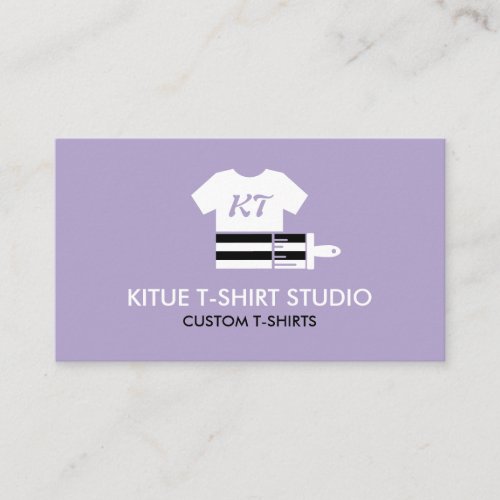 Lilac Black White Colored Shirts Paint Brush Business Card