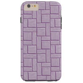 Lilac Block Print Tough iPhone 6 Plus Case