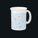 Lilac Bloomlets  Beverage Pitcher<br><div class="desc">Discover the subtle beauty of these tiny,  enchanting daisies,  featuring soft white petals delicately kissed with hues of lilac and pale lavender. This pattern embodies a whimsical tenderness and a quiet sweetness,  ideal for creating a cozy and charming atmosphere.</div>