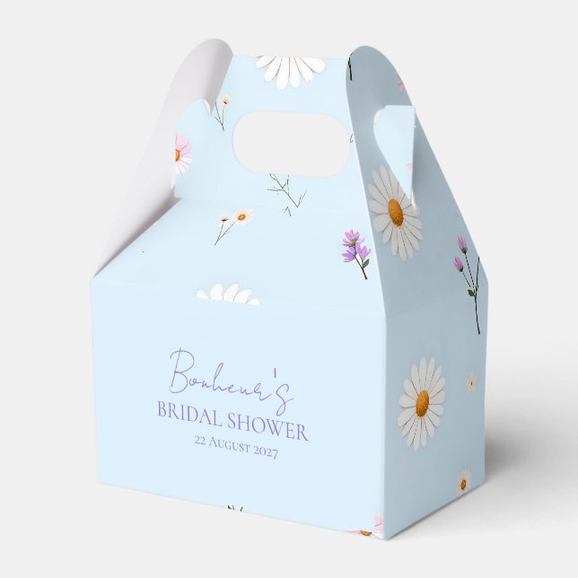 Lilac Bloomlets Favor Boxes (Front Side)