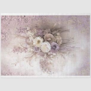 Lilac Blooms Rustic Romance Floral Bouquet Tissue Paper