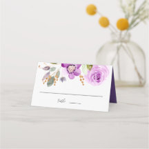 Lilac Blooms Wedding Place Card