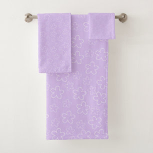 Lilac Blossom Bath Towel Set