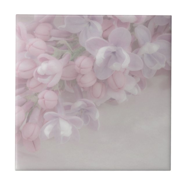 Lilac Blossom Ceramic Tile (Front)