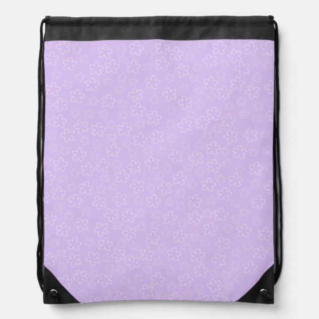 Lilac Blossom Drawstring Bag (Front)