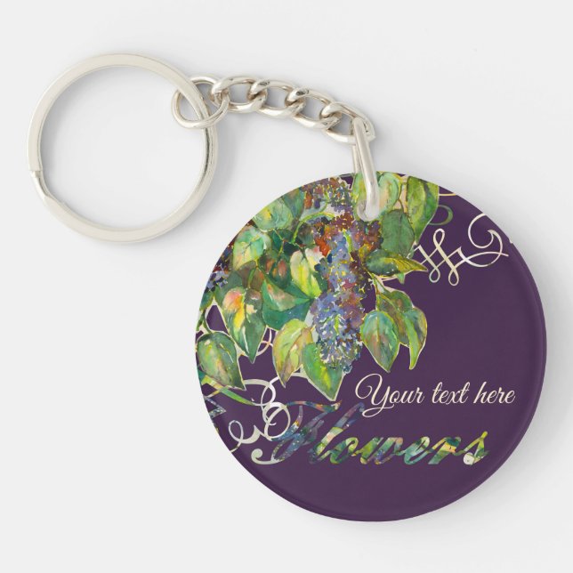 lilac blossoms keychain (Front)