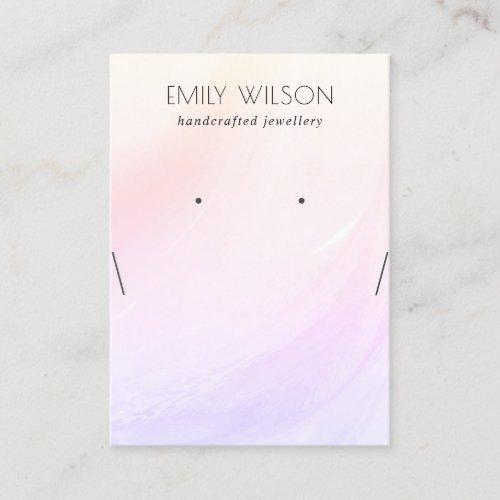 Lilac Blush Holographic Earring Necklace Display Business Card