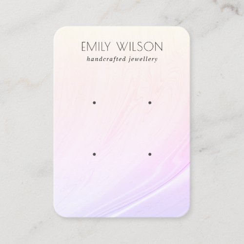Lilac Blush Yellow Wave Hologram 2 Earring Display Business Card