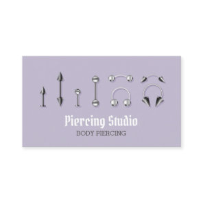 Lilac Body Jewelry Store Piercing Business Card