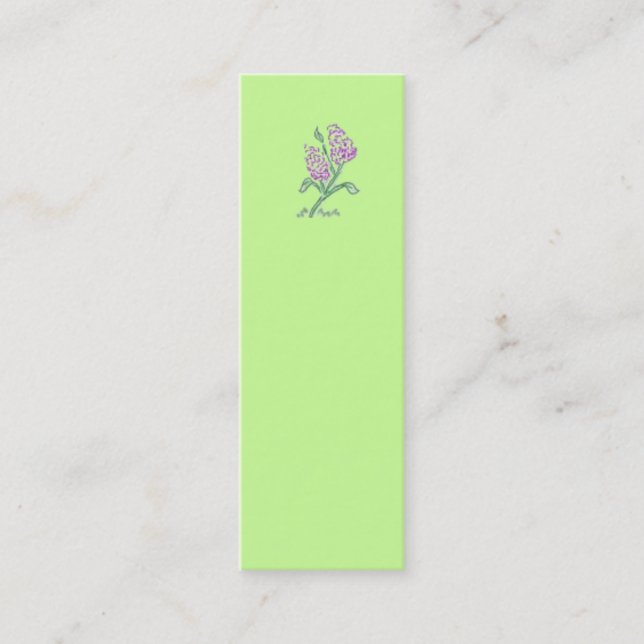 Lilac Bookmark Mini Business Card (Front)