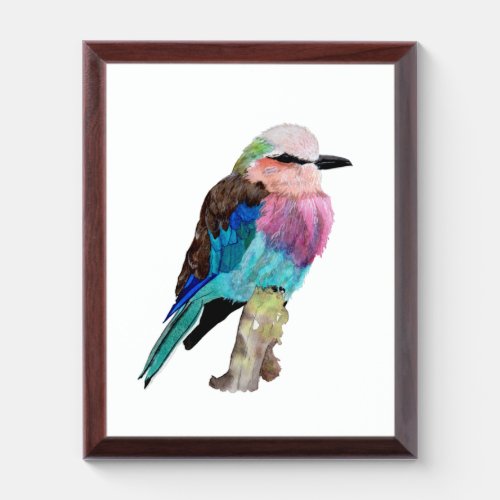 Lilac Breasted Roller Bird Award Plaque
