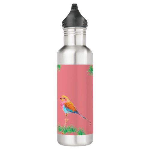 Lilac Breasted Roller Bird Water Bottle
