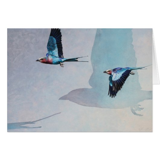 Lilac-Breasted Roller Blank Card, Denman Cards (Front Horizontal)