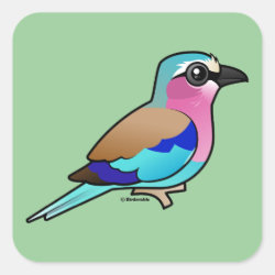Lilac-breasted Roller Square Sticker