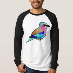 Lilac-breasted Roller Men's Canvas Long Sleeve Raglan T-Shirt