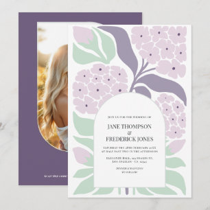 Lilac Breeze Floral Modern Spring Wedding Invitation