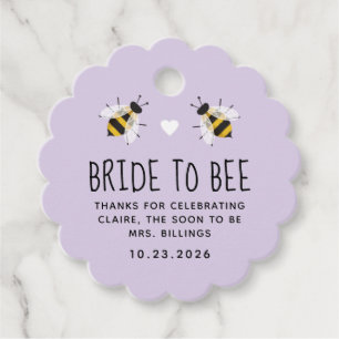 Lilac Bride to Bee Honey Shower Favor Tag