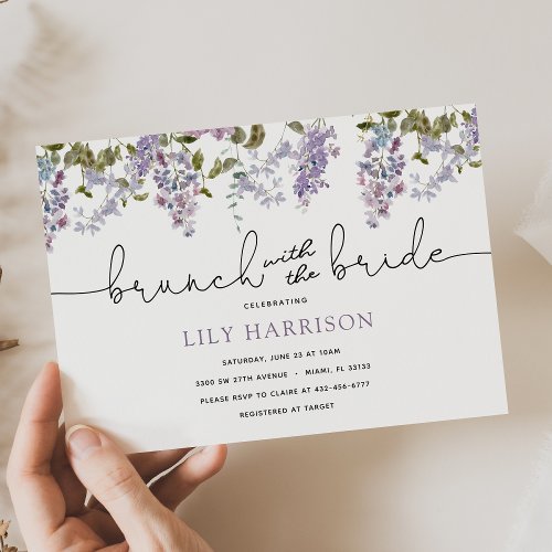 Lilac Brunch with the Bride Shower Invitation