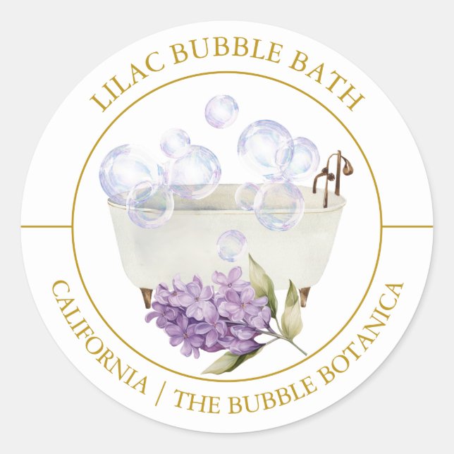 Lilac Bubble Bath label (Front)