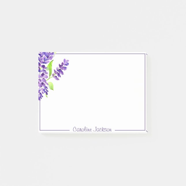 Lilac bunch personalized post-it notes (Front)