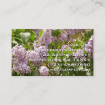 Lilac Bush Beautiful Purple Spring Flowers Business Card