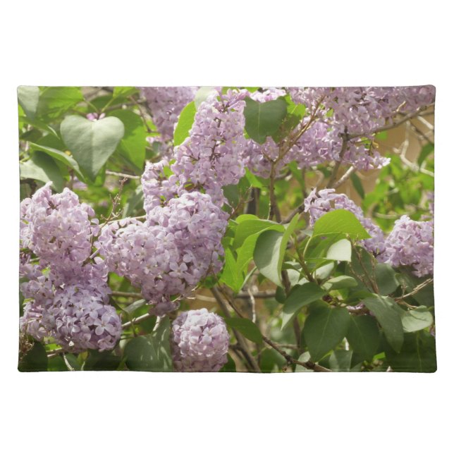 Lilac Bush Beautiful Purple Spring Flowers Cloth Placemat (Front)
