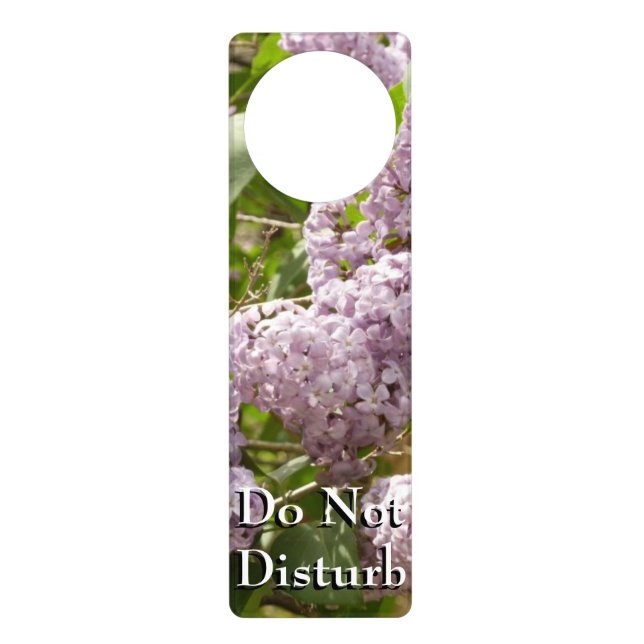 Lilac Bush Beautiful Purple Spring Flowers Door Hanger (Front)