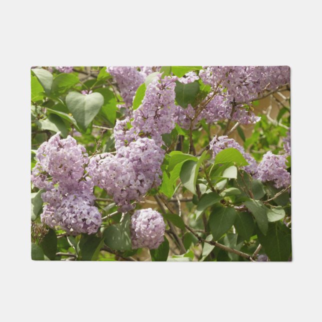 Lilac Bush Beautiful Purple Spring Flowers Doormat (Front)