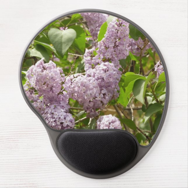 Lilac Bush Beautiful Purple Spring Flowers Gel Mouse Pad (Front)