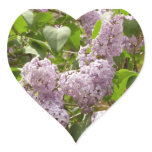 Lilac Bush Beautiful Purple Spring Flowers Heart Sticker