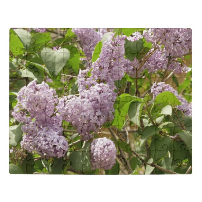 Lilac Bush Beautiful Purple Spring Flowers Jigsaw Puzzle (Puzzle Horizontal)