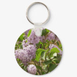 Lilac Bush Beautiful Purple Spring Flowers Keychain