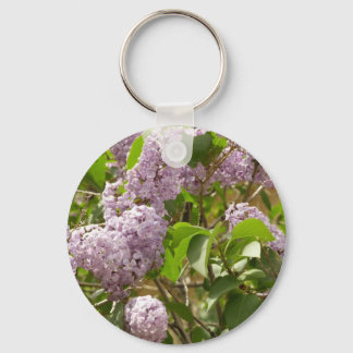 Lilac Bush Beautiful Purple Spring Flowers Keychain