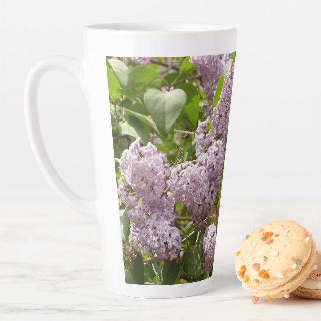 Lilac Bush Beautiful Purple Spring Flowers Latte Mug (In Situ)