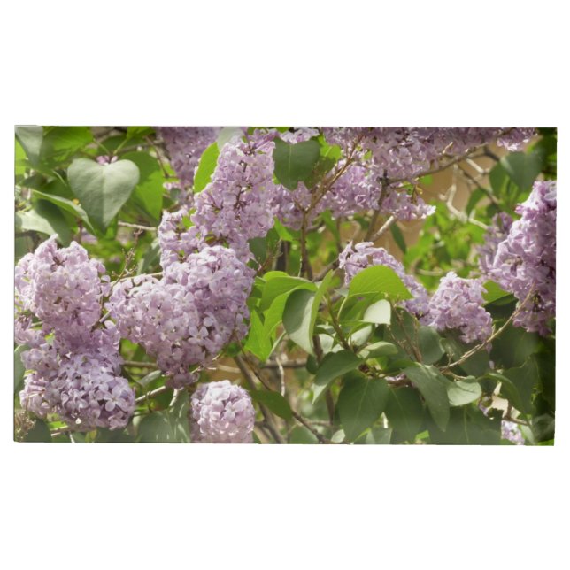 Lilac Bush Beautiful Purple Spring Flowers Place Card Holder (Front)