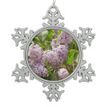 Lilac Bush Beautiful Purple Spring Flowers Snowflake Pewter Christmas Ornament