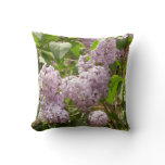 Lilac Bush Beautiful Purple Spring Flowers Throw Pillow