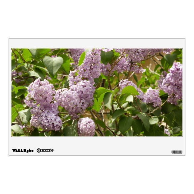 Lilac Bush Beautiful Purple Spring Flowers Wall Decal (Front)